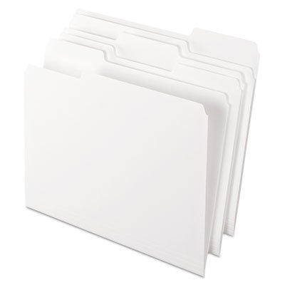 Pendaflex Two-Tone File Folders - 1/3 Cut Top Tab, Letter Size, White (100/Box) - Office Organization & Document Filing - Perfect for Home, Office, or School Use
