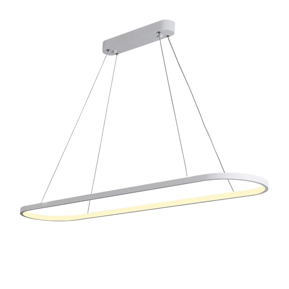 Modern LED Strip Pendant Light Fixture - Dimmable Adjustable Hanging Chandelier for Kitchen Island, Dining Room, Bedroom & Office | Energy-Efficient Ceiling Lighting for Home & Commercial Spaces