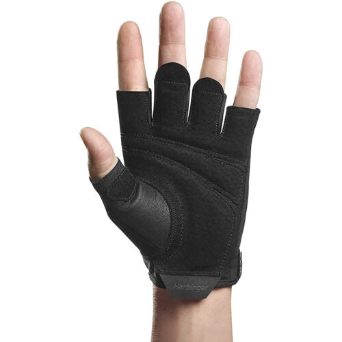 Harbinger Unisex Power Gloves 2.0 - Black Weight Lifting Gloves for Gym, Cross Training & Workout - Enhanced Grip & Wrist Support for Weightlifting, Pull-Ups & Fitness Training
