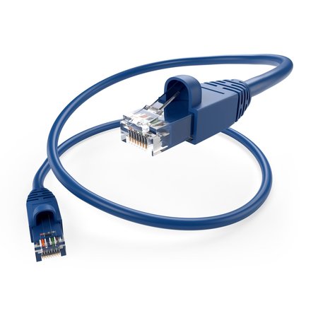 15Ft Blue Cat6A 10 Gigabit Ethernet Patch Cable - UTP, Snagless, High-Speed Network Cable for Home Office, Gaming, and Server Rooms