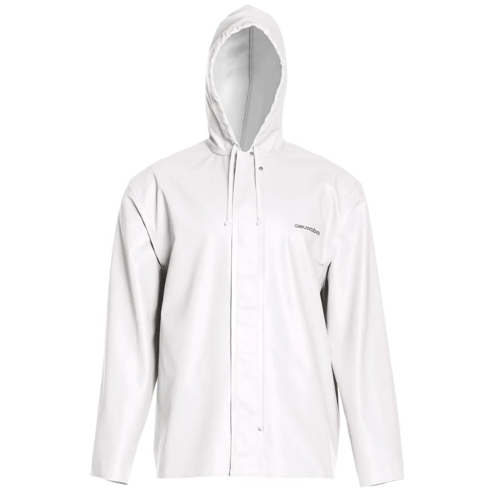 **Grundéns Men's Clipper 82 Hooded Fishing Jacket – Waterproof & Windproof Raincoat for Outdoor Fishing, Boating & Hiking – Durable & Lightweight for All-Weather Protection**