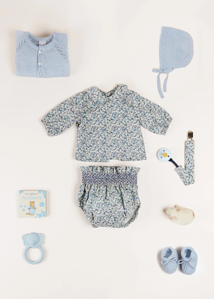Soft Blue Knitted Booties for Babies & Toddlers - Warm & Cozy Winter Slippers for Indoor & Outdoor Use