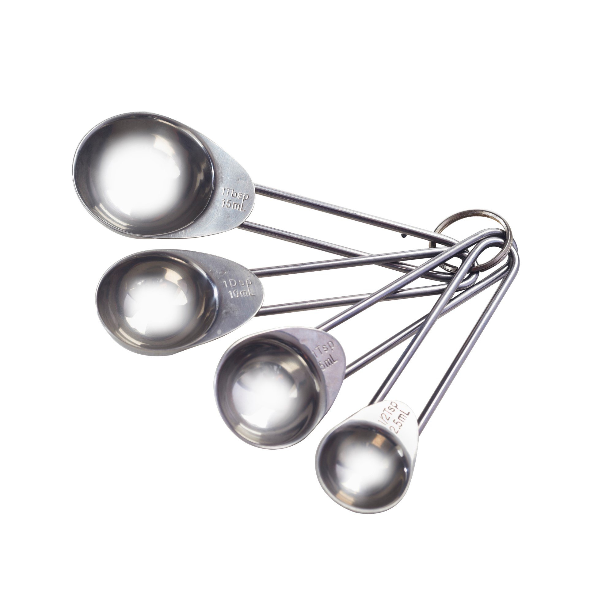 Mason Cash 4-Piece Stainless Steel Measuring Spoons Set - Silver - Perfect for Baking, Cooking & Measuring Ingredients