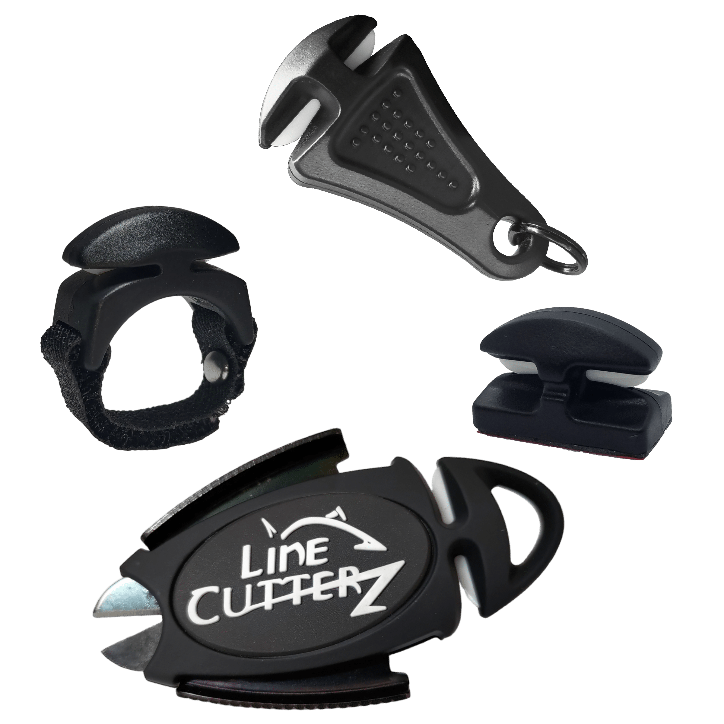 QUADRUPLE PLAY Fishing Line Cutter Multi Pack - 4 Pack Durable Stainless Steel Fishing Line Cutters for Saltwater & Freshwater Fishing - Perfect for Boat, Pier, and Shore Fishing