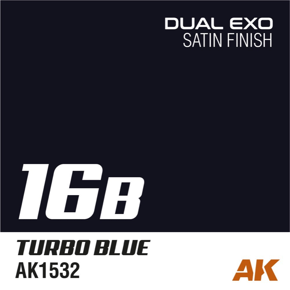 AK Interactive AK1532 Dual Exo Sc-Fi 16B Turbo Blue 60ml Acrylic Paint - High-Quality Model Paint for Miniatures, Warhammer, and Scale Models | Perfect for Airbrushing and Hand Painting