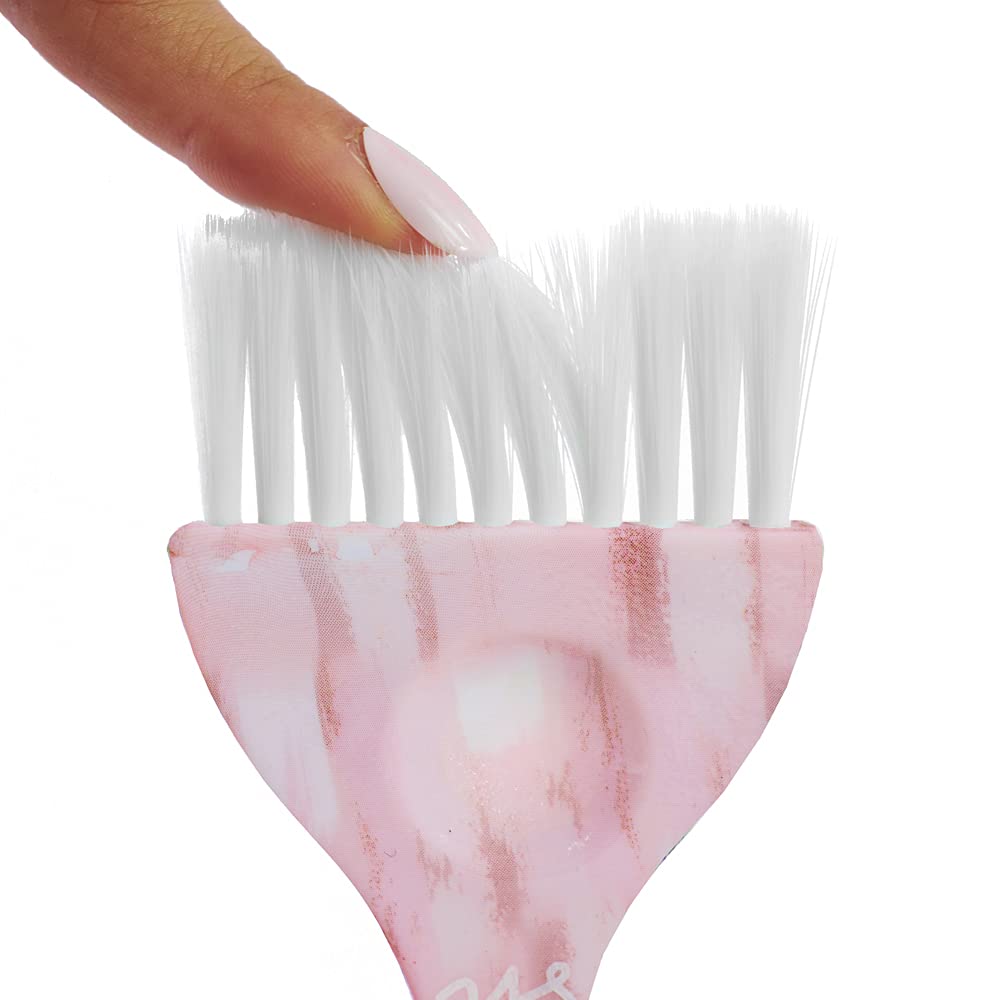 Simply Hair 4-Piece Tint Brush Set for Hair Dye - Salon Professional Root Touch Up Kit with 4 Unique Pattern Brushes (Pink) - Perfect for At-Home Coloring & Salon Styling