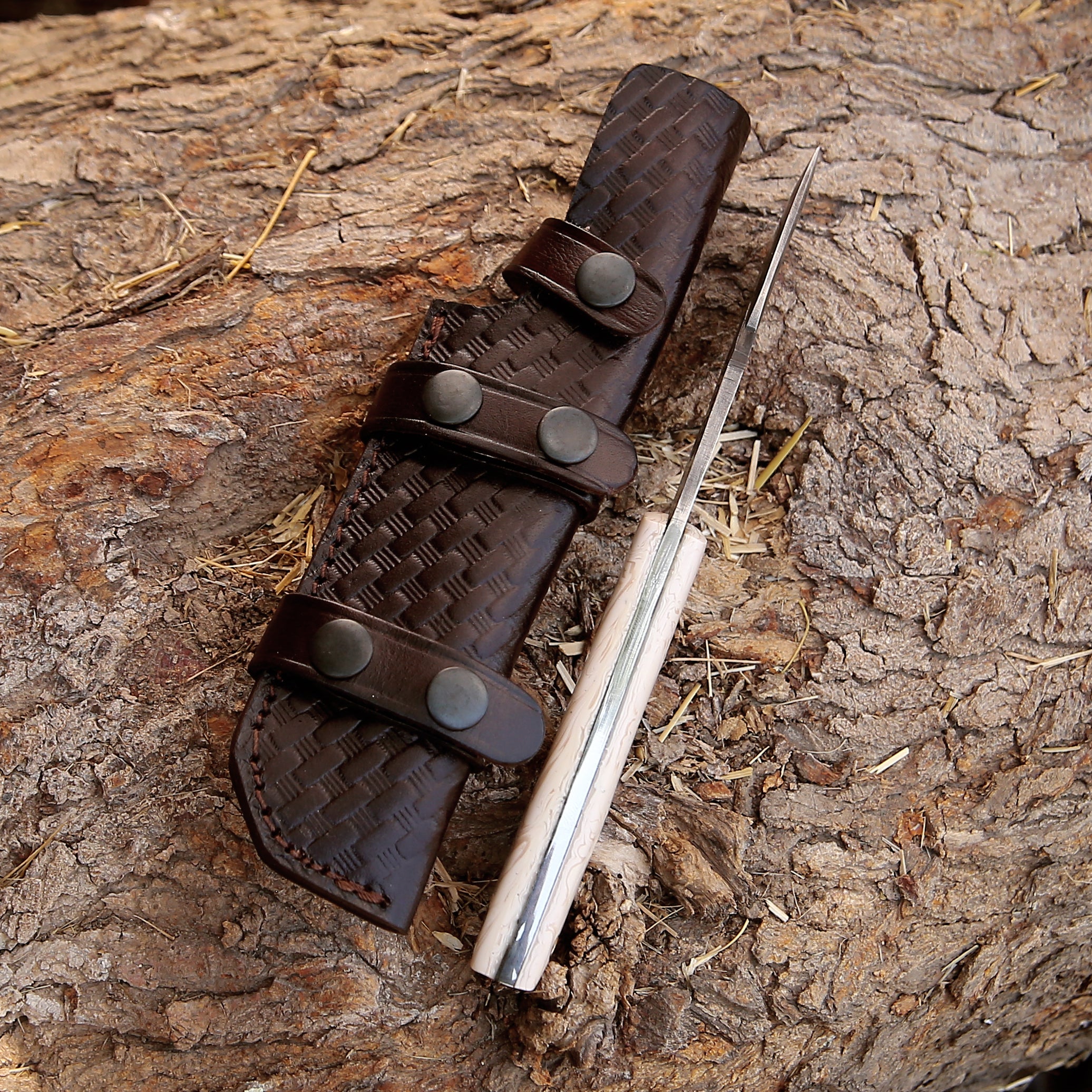 Premium Gut Hook Knife with Pearl Resin Handle - Hunting, Fishing & Outdoor Survival Tool - Perfect for Game Dressing, Camping & Bushcraft