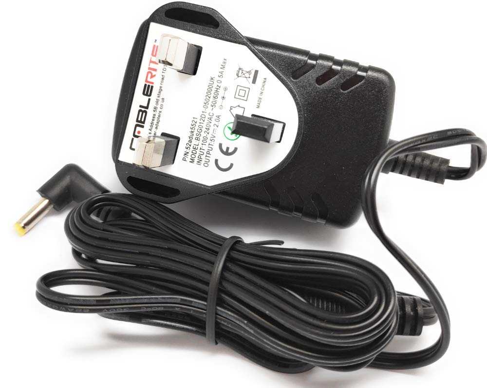 5V Power Supply Adapter for REKA 84500 Retro DAB & FM Radio - Replacement PSU Plug Cable - Perfect for Home, Office, and Travel Use