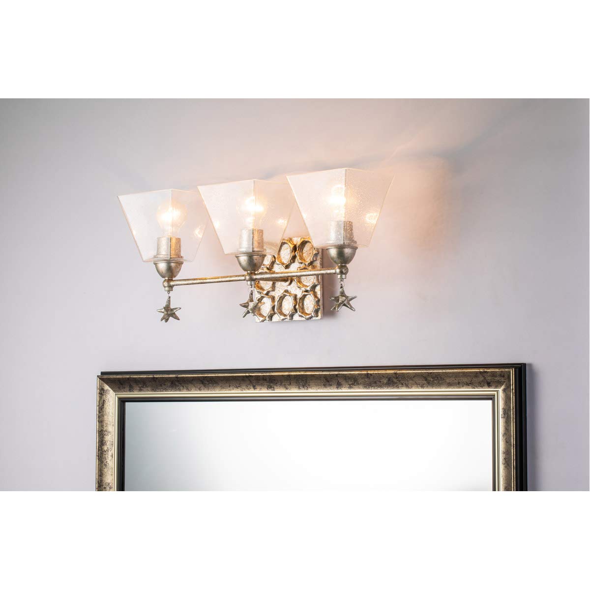 3-Light Silver Bathroom Vanity Lighting Fixture - Modern Sconce for Bathroom Mirror, Perfect for Home Decor & Renovation