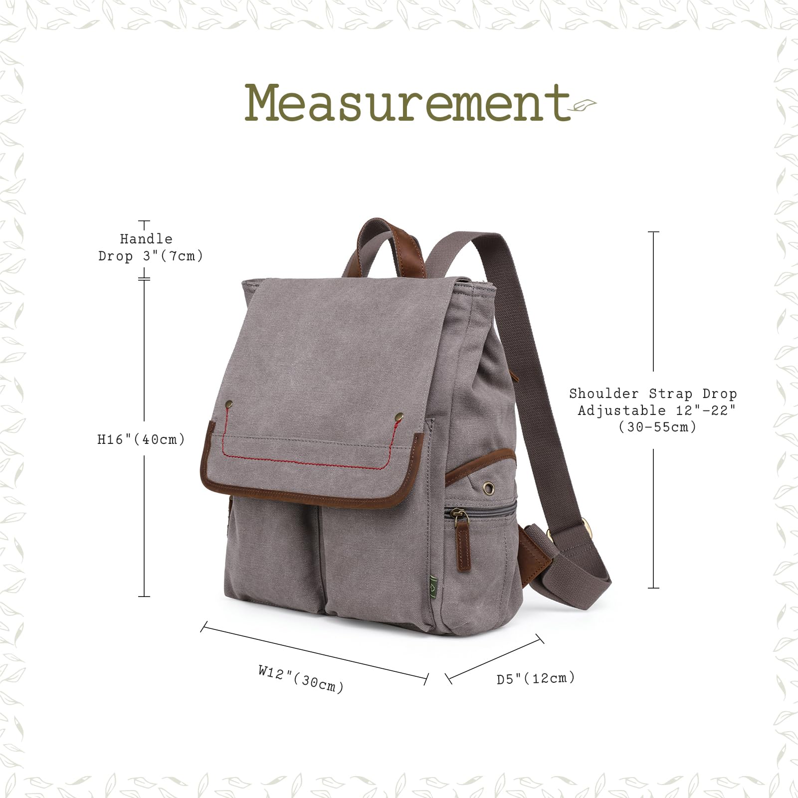TSD Lightweight Travel Laptop Backpack - Hiking & Daypack (Gray) for Outdoor Adventures