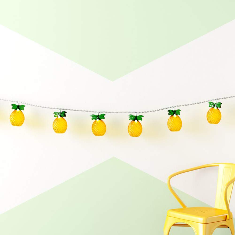 GOOTHY 8.5Ft Pineapple String Lights - 10 LED Outdoor Tropical Party Lights for Summer, Beach, Hawaiian Wedding & Camping Decor | Perfect for Patio, Backyard, Bars, and Home Decorations