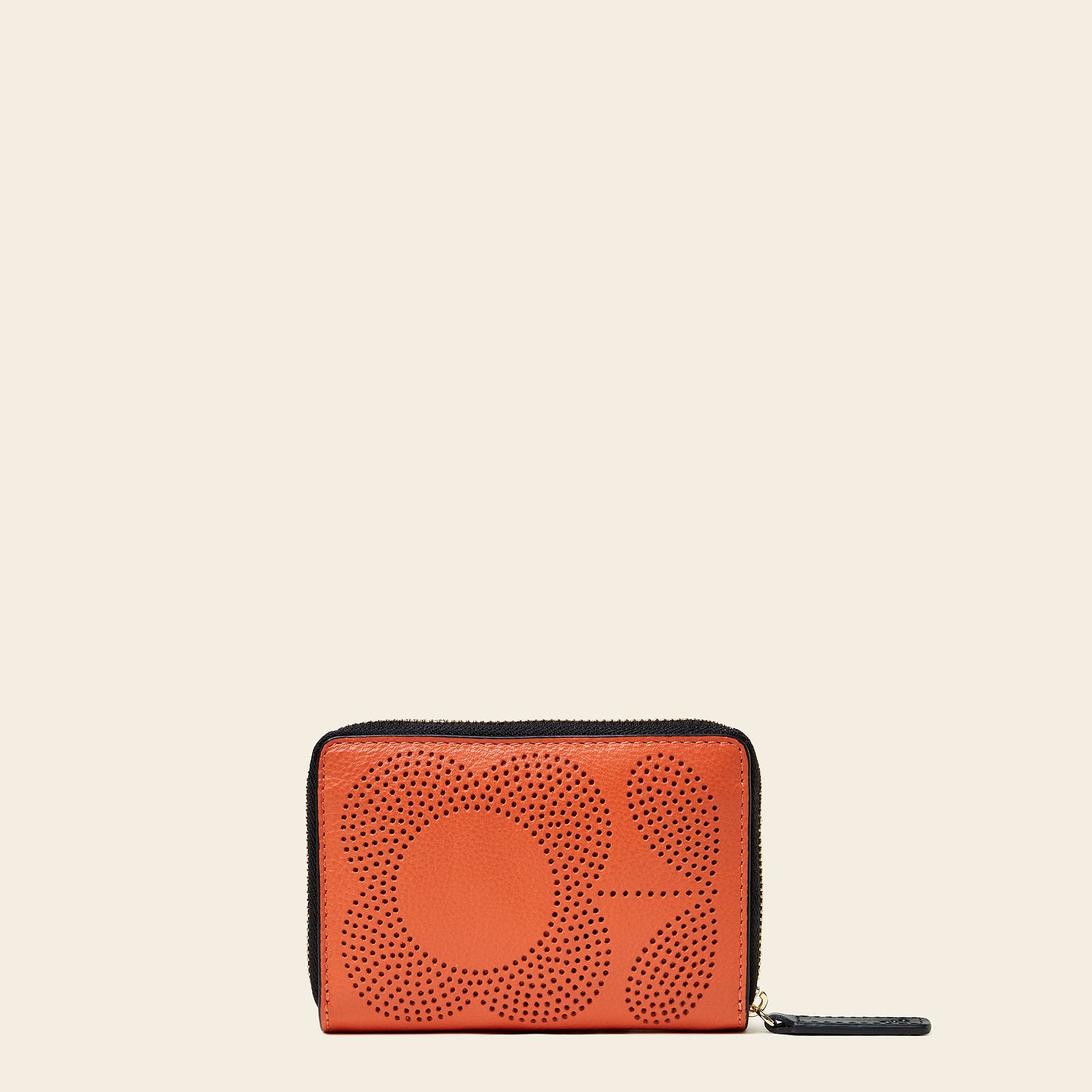 Celia Wallet - Punched Tall Flower Orange Design - Stylish & Durable Women's Wallet for Everyday Use, Travel, and Shopping