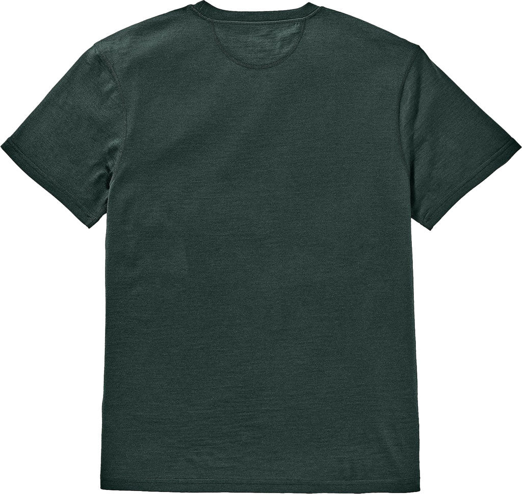 210G Merino Wool Short Sleeve Crew Neck T-Shirt for Men - Breathable & Odor-Resistant Base Layer for Hiking, Travel & Outdoor Activities