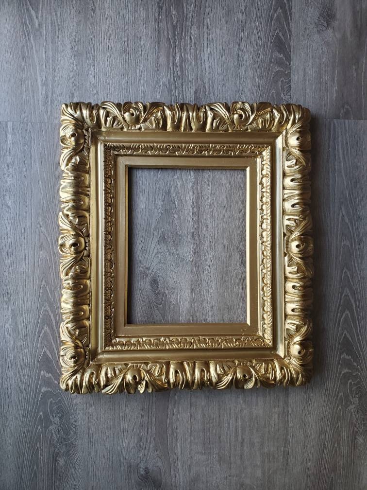 12x16 Gold Ornate Baroque Picture Frame - Elegant Victorian Style Wall Art for Wedding Gifts, Home Decor & Living Room Display