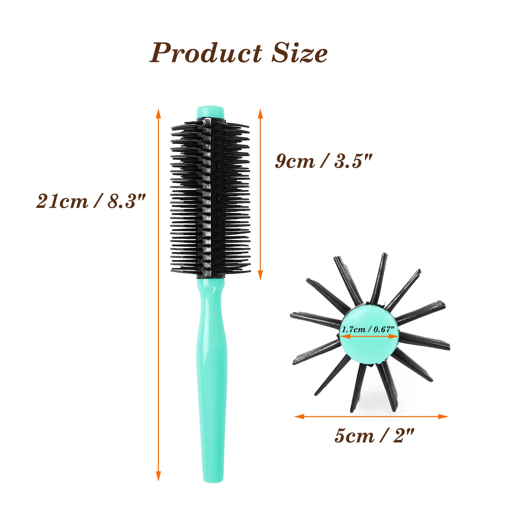 Professional Curly Hair Brush for Women & Men - Salon Styling Round Brush with Plastic Bristles for Wet Detangling & Wavy Hairstyles | Perfect for Home & Salon Use (1 Pack)