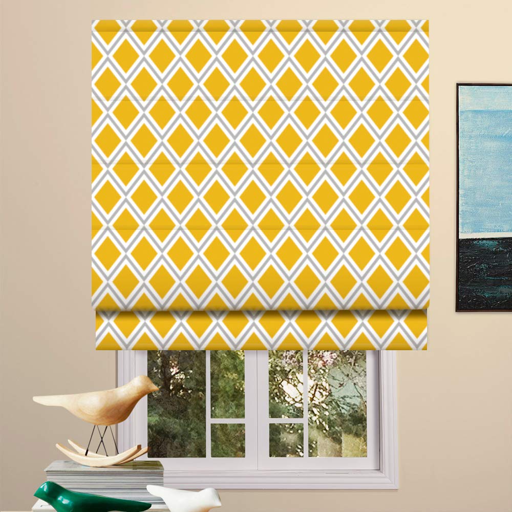 Artdix Blackout Roman Shades - Yellow 25