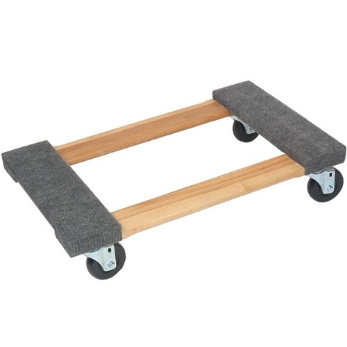 Heavy Duty Monster Trucks Wood 4-Wheel Piano Dolly Carpeted Hand Truck - Moving Supplies for Piano, Furniture & Large Items - Perfect for Home, Office & Music Studio Relocation