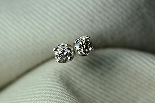 Certified 0.23 Carat Champagne Diamond Stud Earrings - Genuine Natural Diamond Jewelry for Women | Perfect Birthday, Anniversary & Christmas Gift | Elegant for Weddings, Parties & Special Occasions