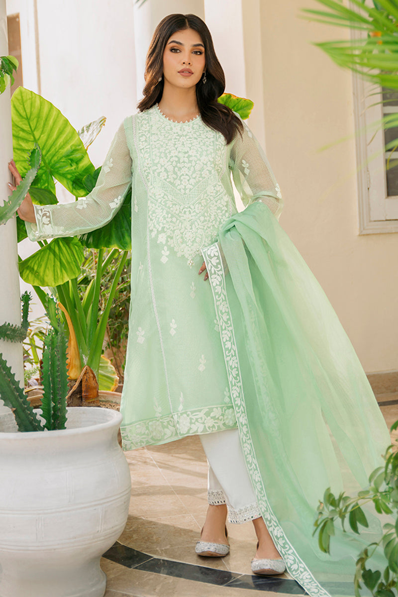 Mint Leaf 2-Piece Set (Shirt & Dupatta) – Stylish Ethnic Outfit for Women | Perfect for Festivals, Weddings & Special Occasions