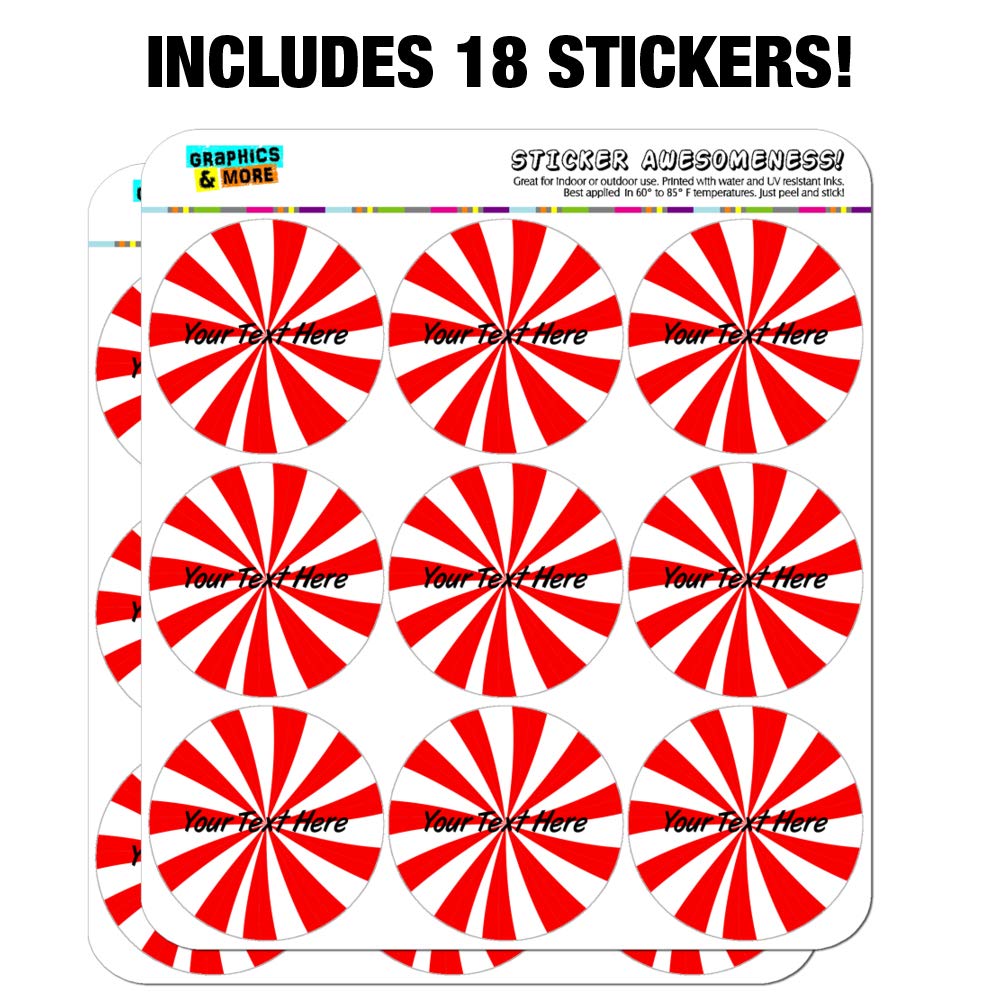 Custom 1-Line Peppermint Swirl Planner Stickers - Personalized Calendar & Scrapbooking Decals for Bullet Journals, DIY Crafts, and Gift Wrapping