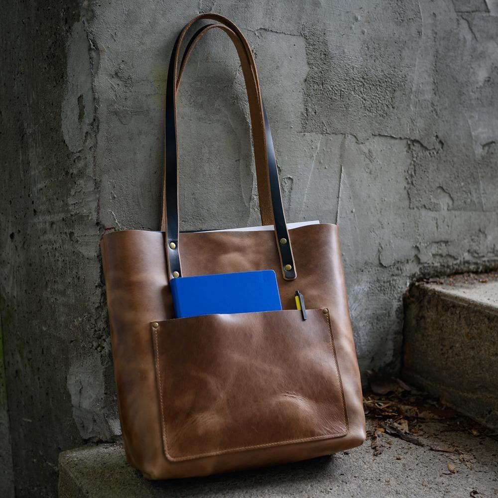 Premium Genuine Leather Tote Bag for Women - Spacious Weekender Travel Bag - Perfect for Work, Gym & Weekend Getaways