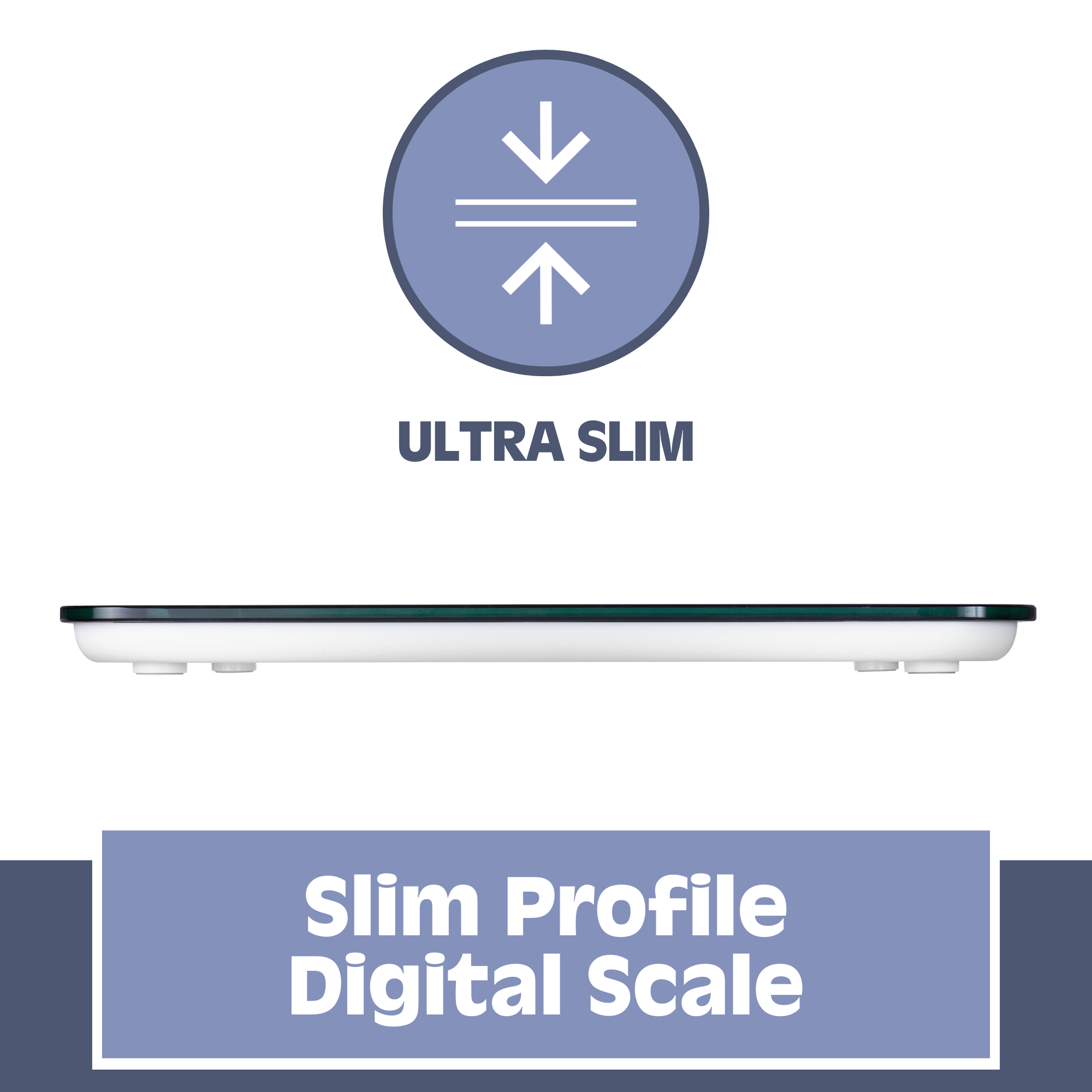 Smart Digital Bathroom Scale - Accurate Body Weight Measurement with Auto Step-On Technology, Ultra Thin & Heavy Duty Design in Black Grid - Perfect for Home Gym, Weight Loss Tracking & Health Monitoring