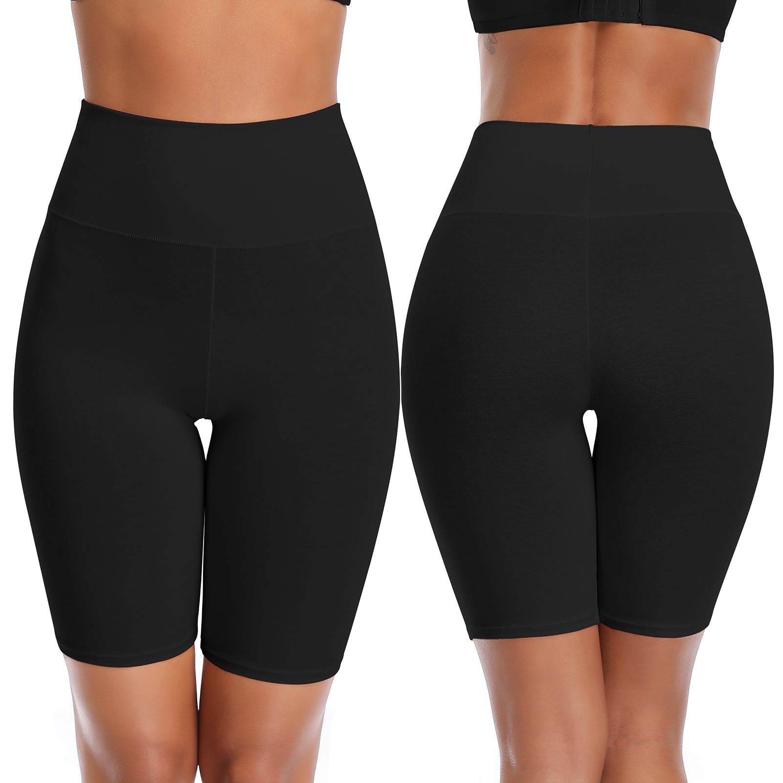 K-CHEONY Women's High Waisted Biker Shorts - Anti Chafing Cotton Underwear for Yoga, Workout & Running | Breathable Boy Shorts for Exercise, Lounge & Everyday Wear