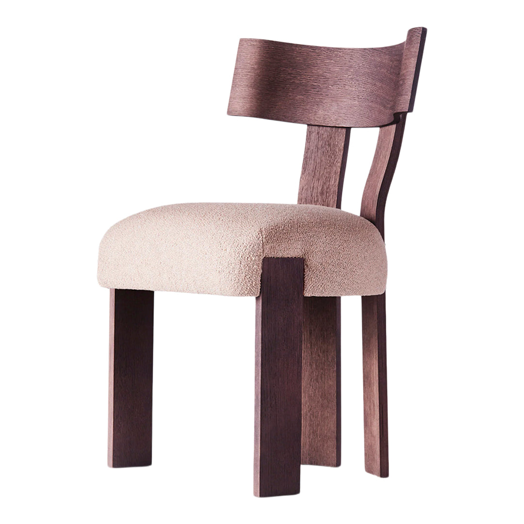 Alba Chair - Dusty Deco Mid-Century Modern Accent Chair for Living Room, Bedroom, or Office - Stylish Upholstered Armchair with Wooden Legs