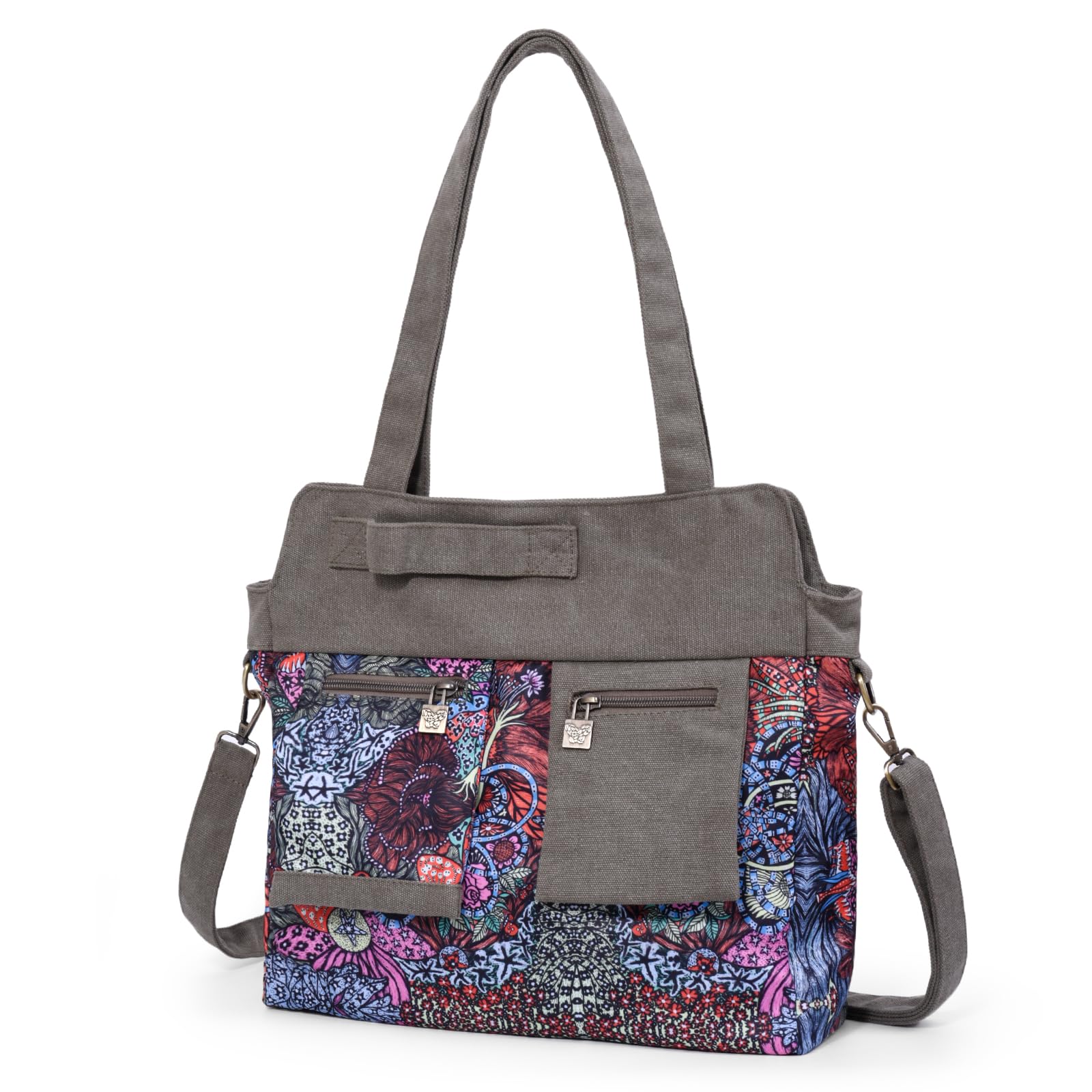 Black Butterfly Boho Large Capacity Canvas Crossbody Sling Backpack - Personalized Printing Women's Tote Handbag for Travel, Shopping & Everyday Use