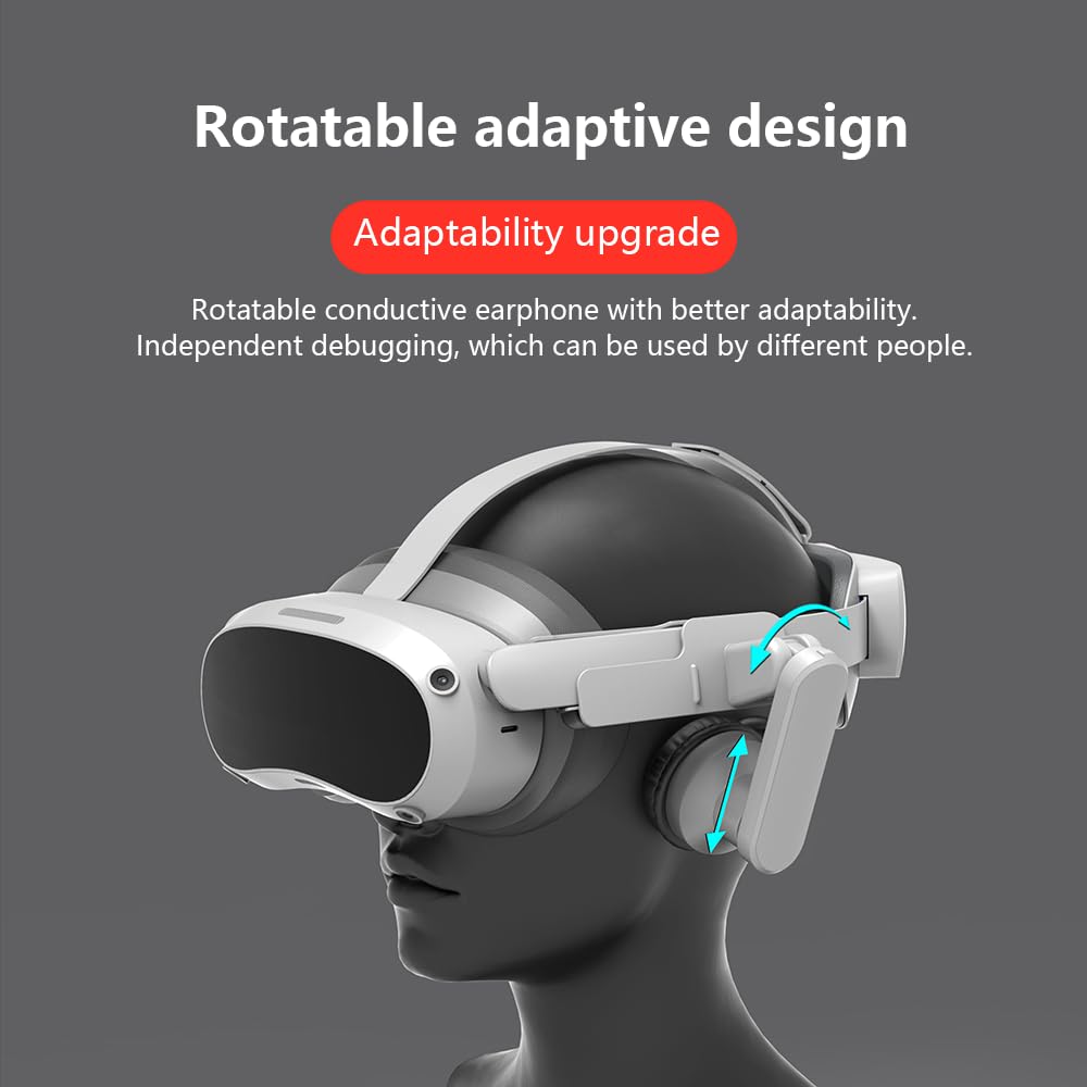 Aoyygg VR Headset Ear Cushions for Pico 4 - Anti-Interference Sound Channel Ear Pads with Enhanced Audio for Pico 4 VR Headset Extension | Gaming Accessories for Immersive Virtual Reality Experience