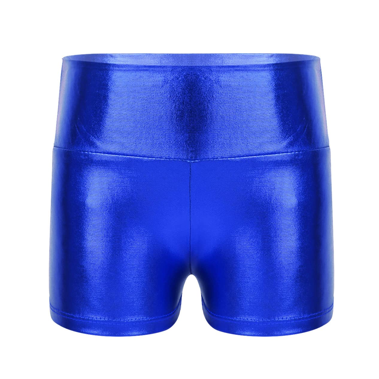 Girls' Metallic Spandex Ballet Dance Shorts - Cheerleading & Gymnastics Athletic Leotard for Kids - Perfect for Dance Class, Cheer Practice & Tumbling Training