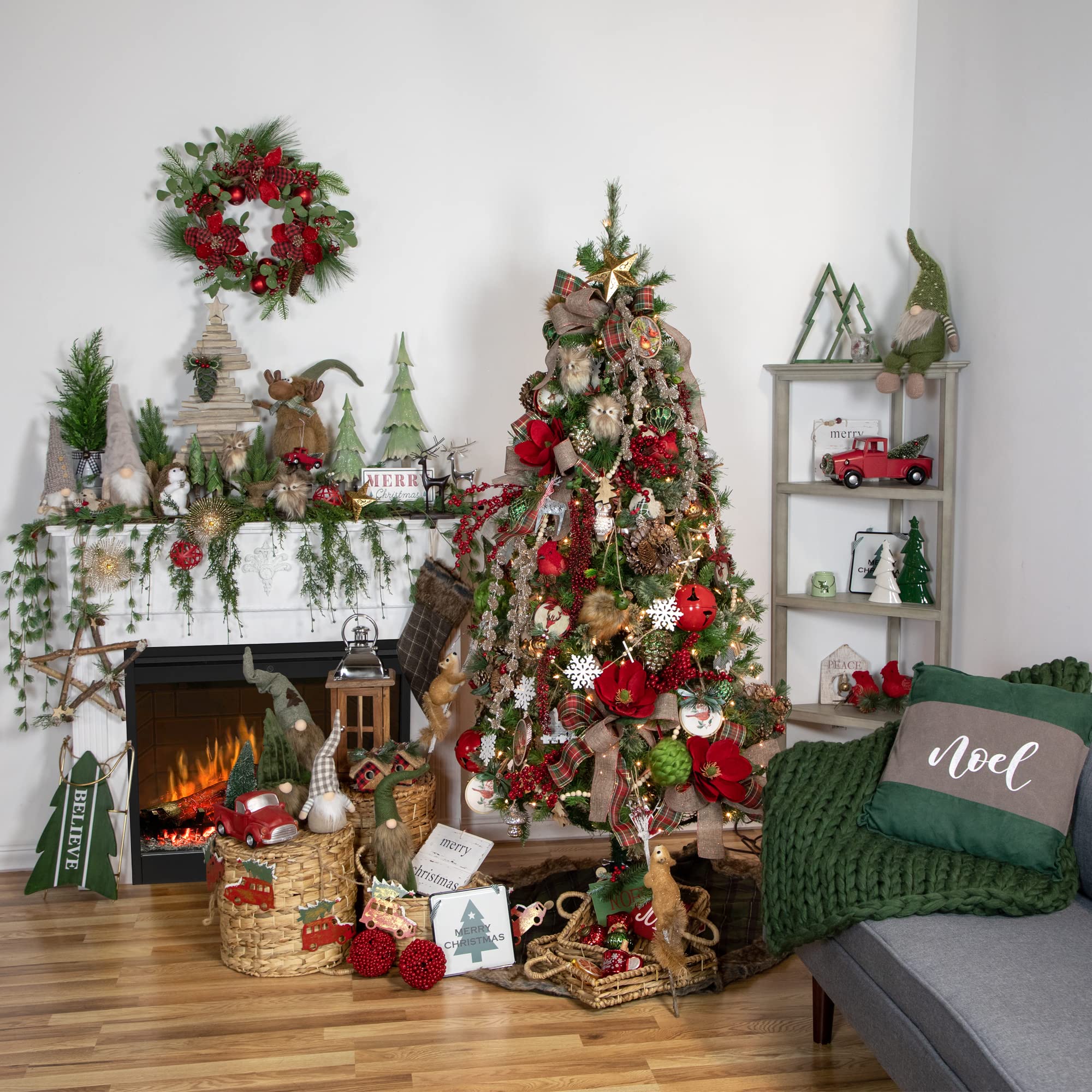 Northlight Set of 2 Oil Rubbed Bronze and Silver Reindeer Christmas Stocking Holders - Elegant Holiday Decor for Fireplace Mantel, Christmas Tree, and Festive Home Decorating
