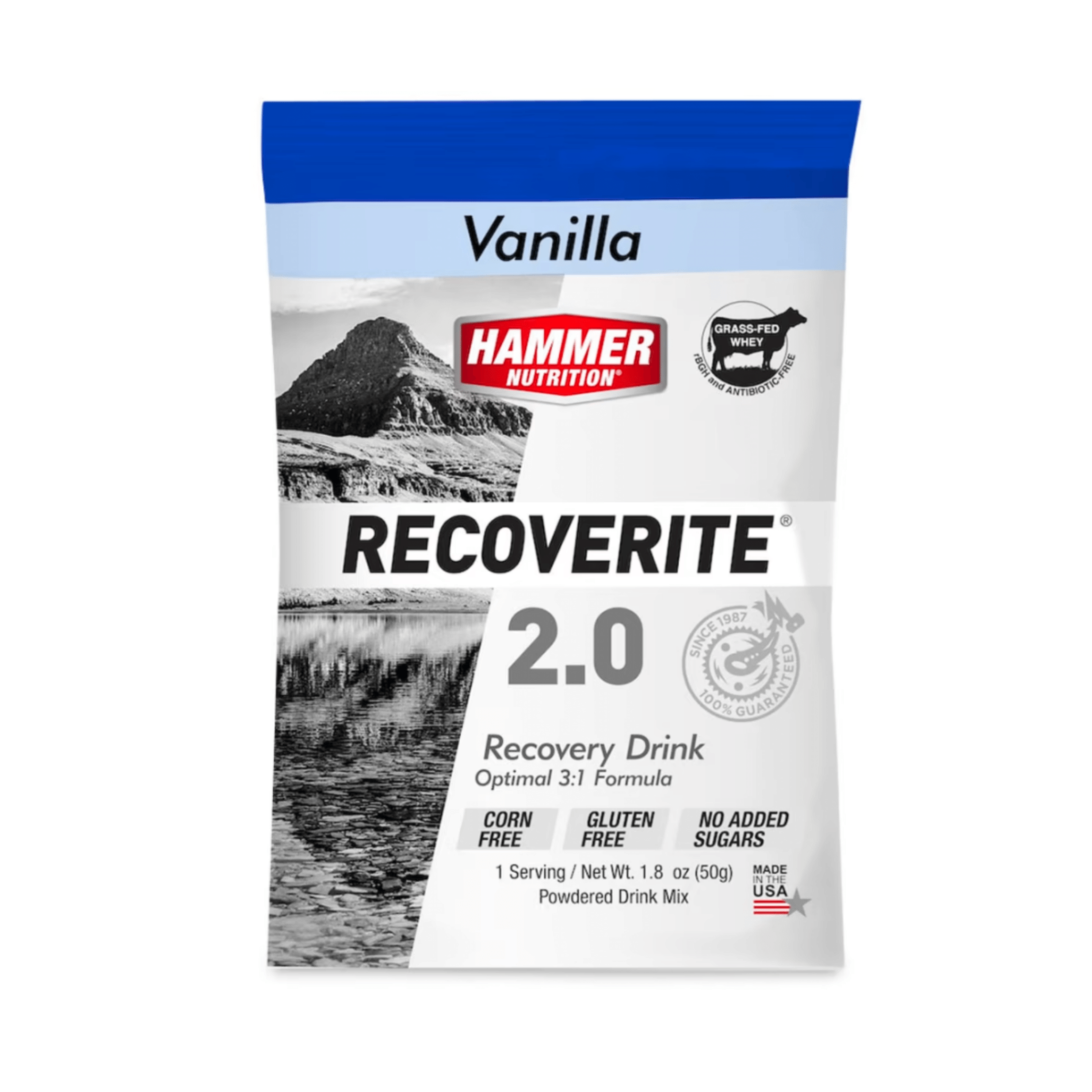 Hammer Nutrition Recoverite 2.0 Post-Workout Recovery Drink - 1 Serving - Muscle Recovery & Energy Replenishment - Ideal for Athletes After Intense Training