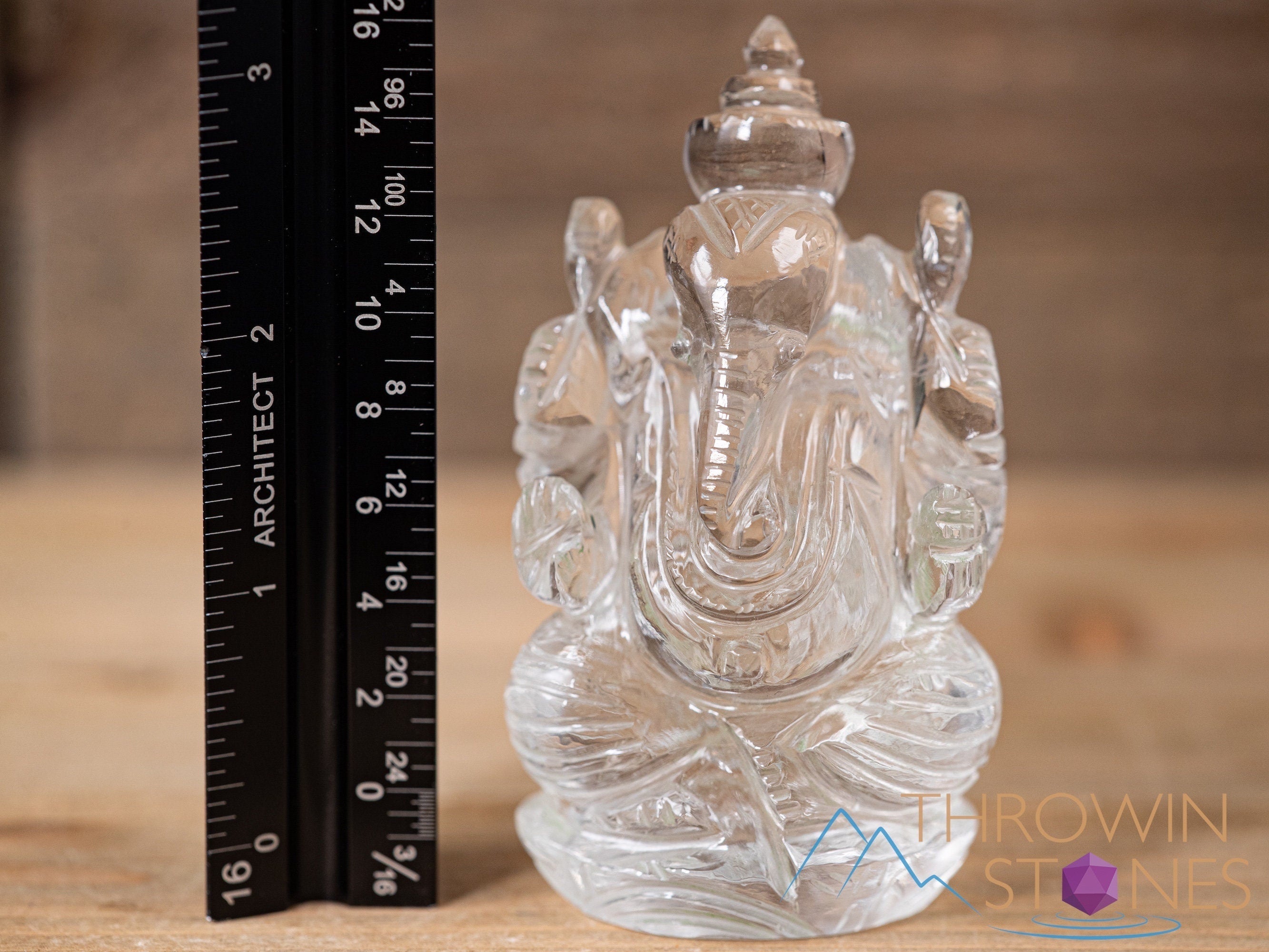 Himalayan Clear Quartz Ganesha Statue - Hand Carved Crystal Lord Ganesh Figurine for Home Decor, Spiritual Healing & Meditation | Perfect for Yoga Studios, Altars & Gift Giving