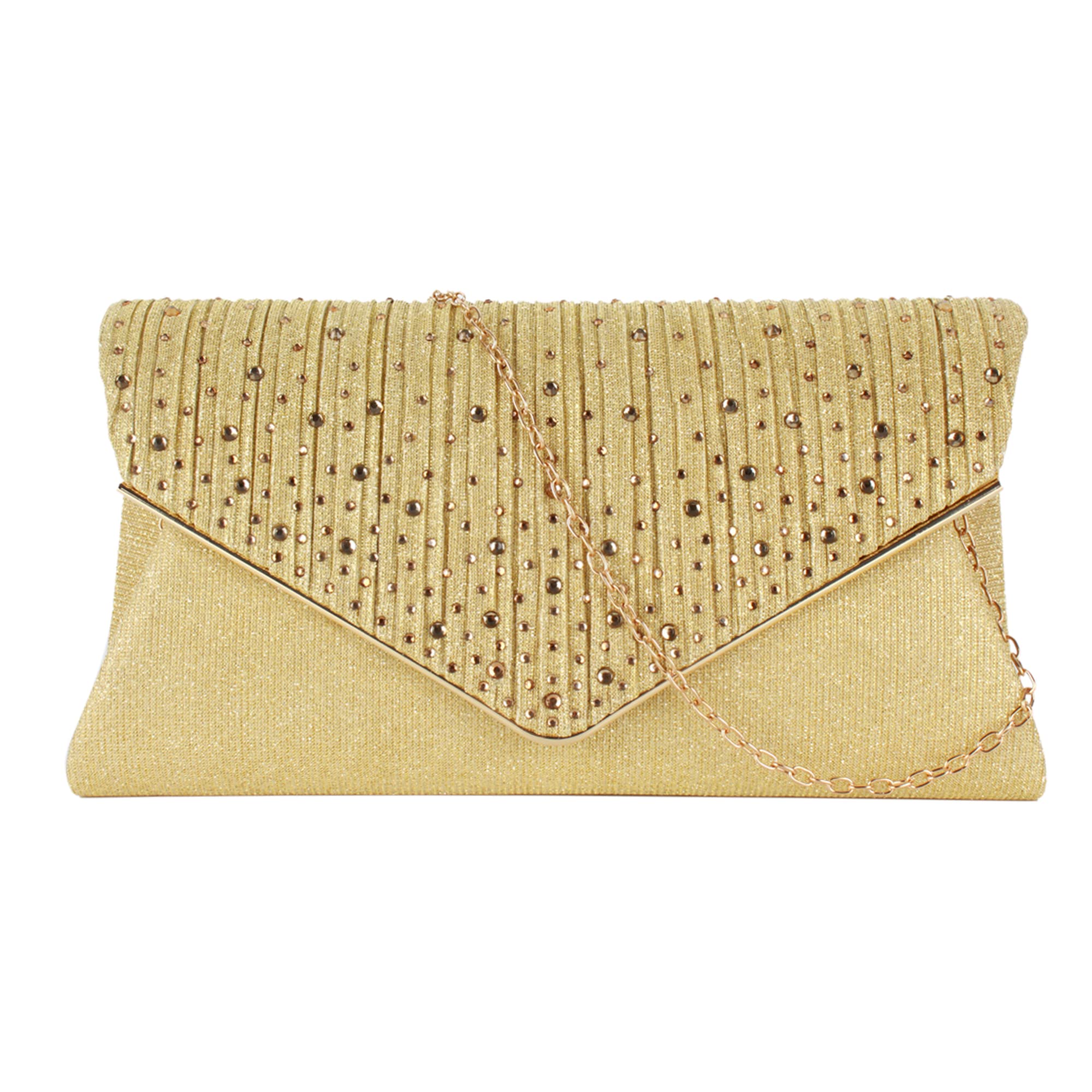 Elegant Rhinestone Studded Women's Clutch Purse - Flap Envelope Evening Bag with Chain for Party, Prom & Special Occasions | Perfect for Weddings, Date Nights & Formal Events