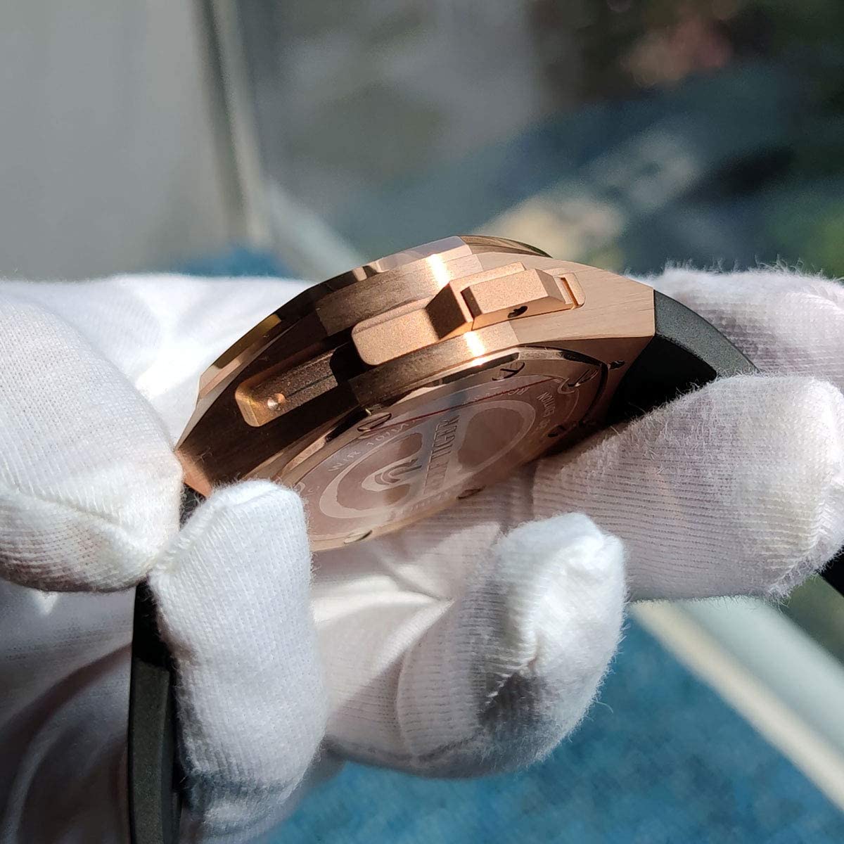 REEF TIGER Luxury Automatic Men's Watch - Rose Gold Sport Chronograph Mechanical Watch RGA92S7 | Perfect for Business, Casual & Outdoor Activities