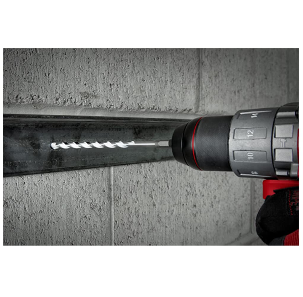 Milwaukee 5-Piece Shockwave Carbide Multi-Material Drill Bit Set - Perfect for Wood, Metal & Masonry Drilling | Heavy Duty Construction & DIY Projects