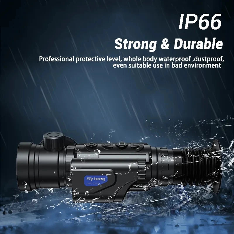 Sytong Thermal Imaging Riflescope with Laser Range Finder & Ballistic Calculator - High Precision Hunting Scope for Night Vision, Wildlife Observation & Tactical Shooting