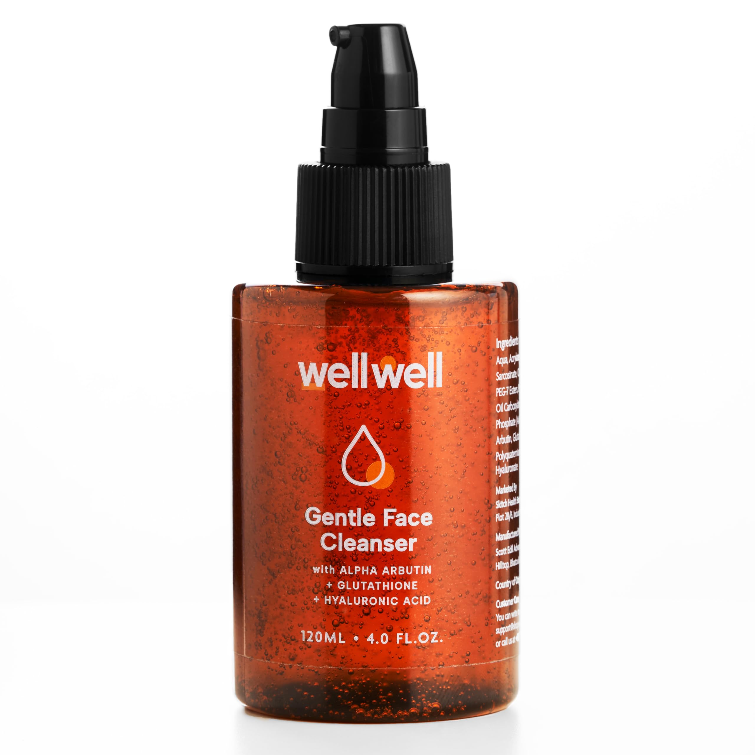 Sulphate Free Gentle Face Wash for Dry to Normal & Sensitive Skin - Fragrance Free with Glutathione & Arbutin to Brighten Skin, Hyaluronic Acid for Hydration (120ml) | Daily Cleanser for Soft, Glowing Complexion | Perfect for Morning & Night Skincare Routine