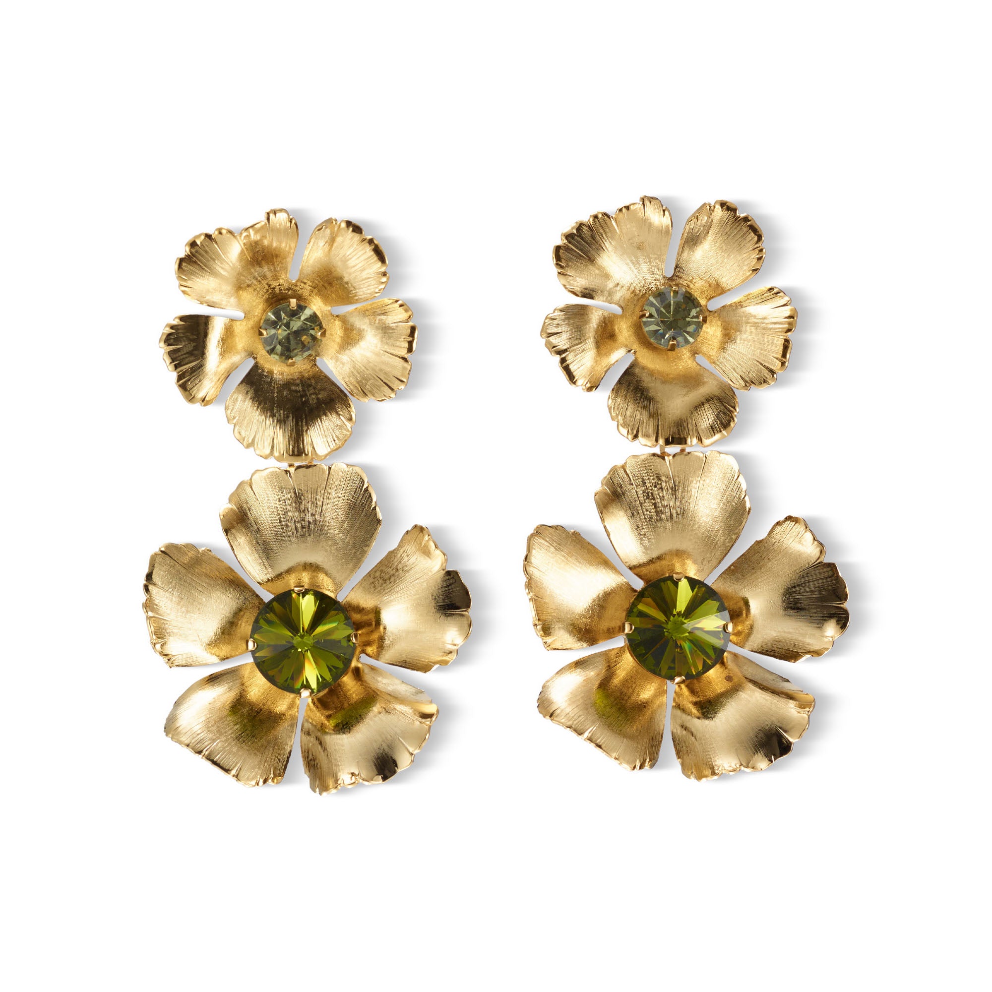 Eden Floral Crystal Drop Earrings for Women - Elegant Dangling Jewelry Gift for Wedding, Party & Special Occasions