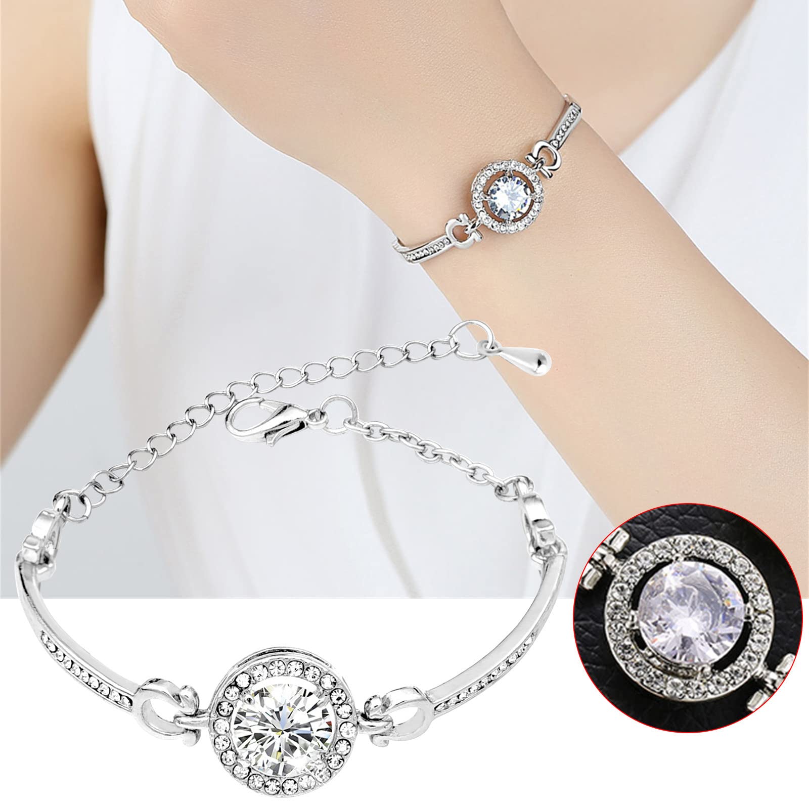 925 Sterling Silver Bracelet for Women - Adjustable Dainty Bangle Bracelet | Elegant Fashion Jewelry Gift for Birthday, Christmas, Thanksgiving | Perfect for Daily Wear, Date Nights & Special Occasions