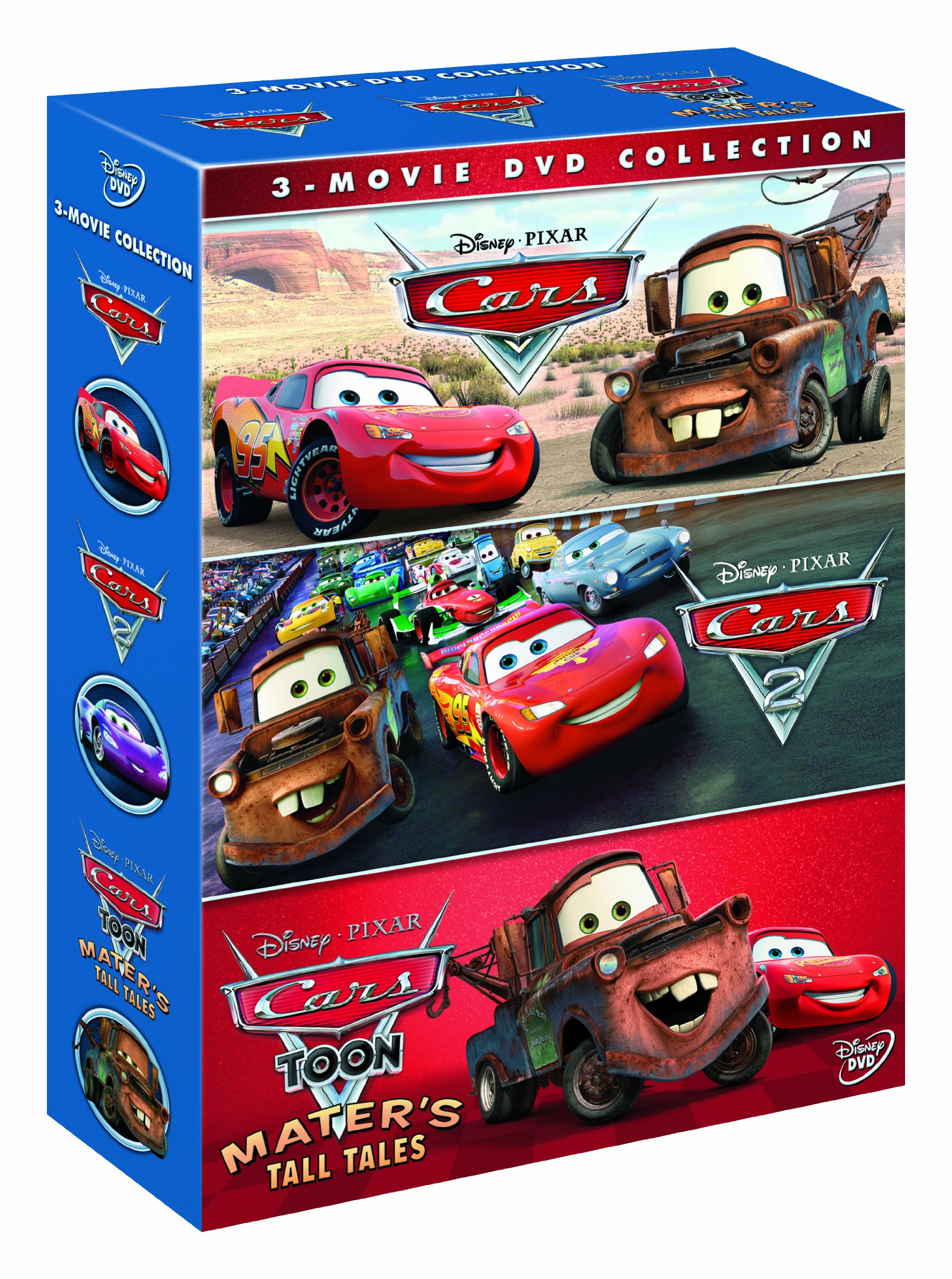 Disney Pixar Cars, Cars 2 & Cars Toon: Mater's Tall Tales Complete DVD Box Set - UK Import - Perfect for Family Movie Nights & Kids' Entertainment