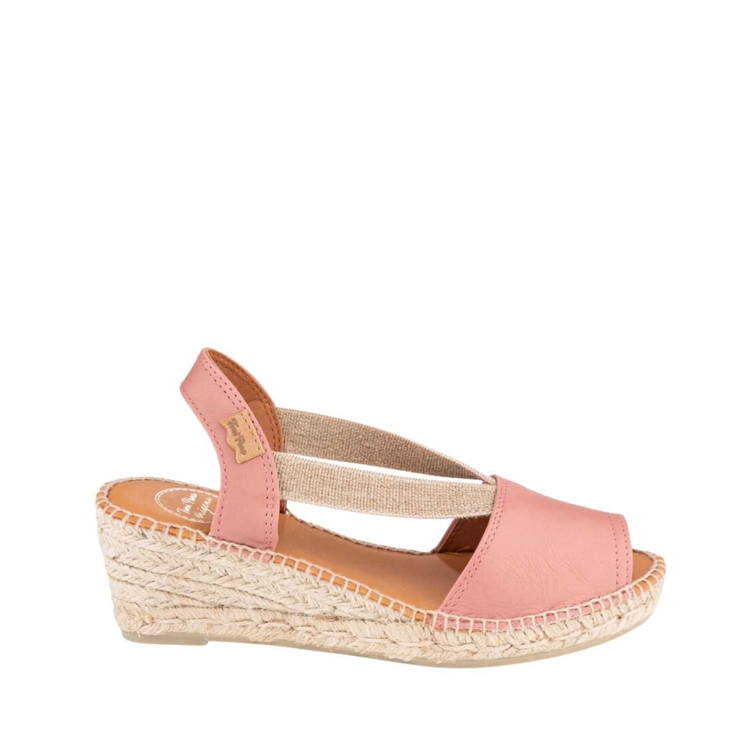 Women's Plain Leather Wedge Espadrilles - Comfortable Summer Sandals for Beach, Vacation & Casual Outings | Teide P Collection