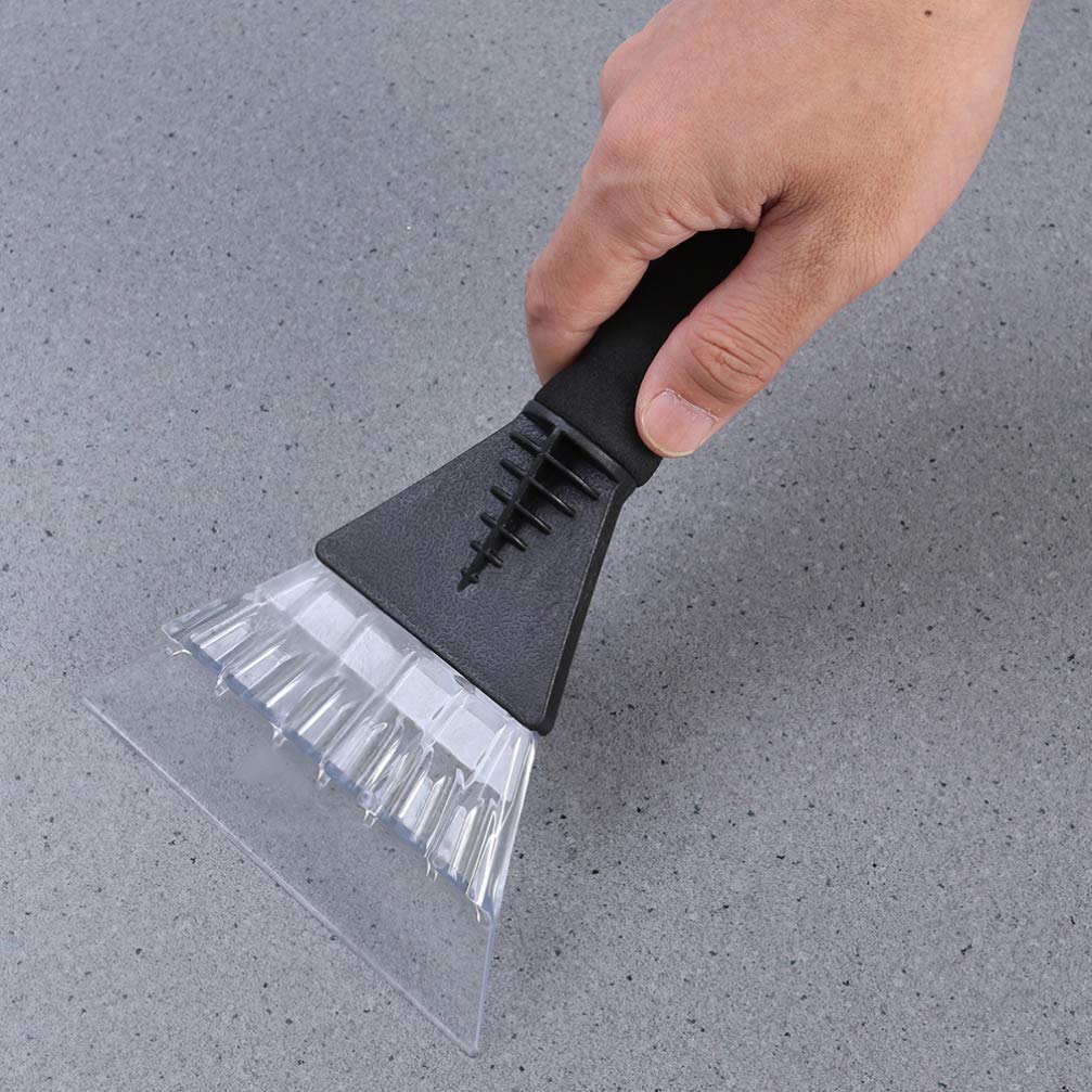 3-Pack Small Ice Scraper Blades with Foam Handle - Windshield Snow Scraper Tool for Car, Truck & SUV - Winter Auto Accessories for Snow Removal & Frost Cleaning (Home, Office & Travel Use)