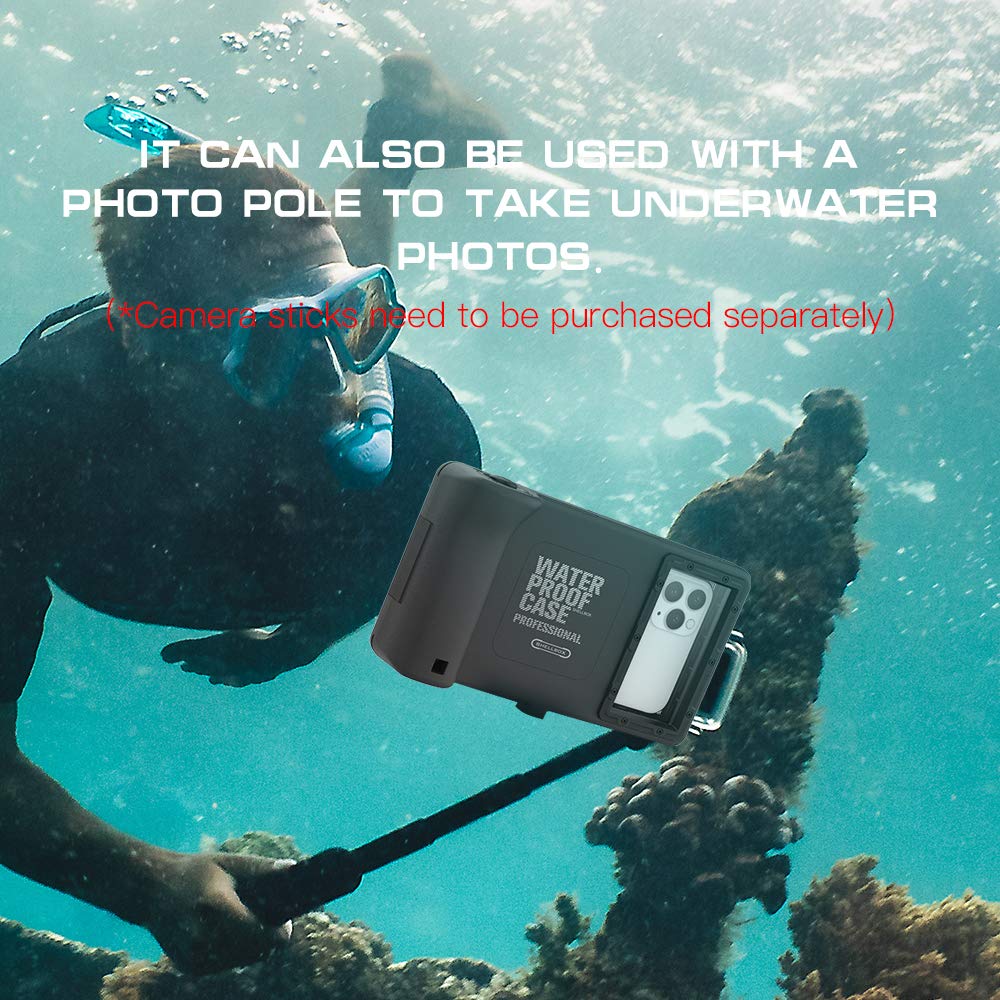 Waterproof Phone Case for Snorkeling & Diving - iPhone/Samsung Underwater Housing with Lanyard for Swimming & Photography