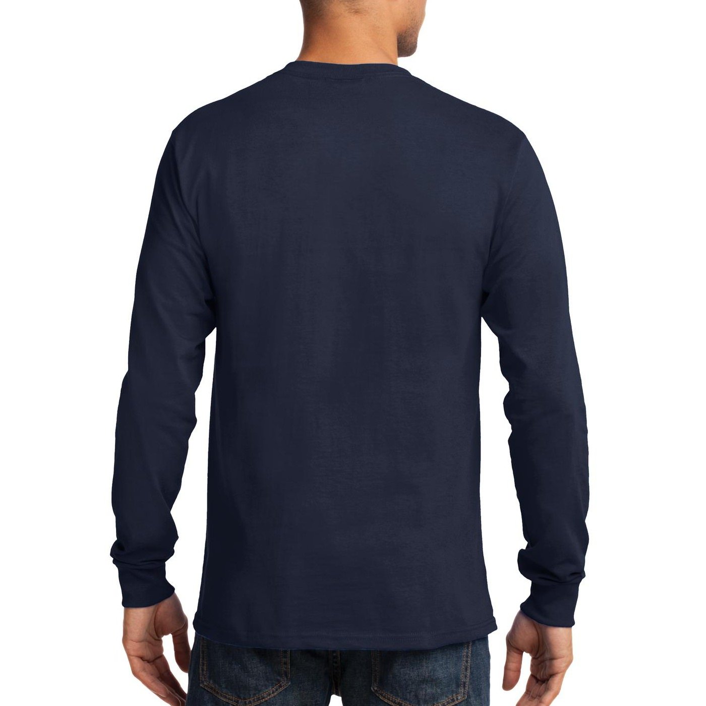 Men's Long Sleeve Essential T-Shirt - Comfortable Cotton Crewneck Top for Casual Wear, Layering & Everyday Outfits