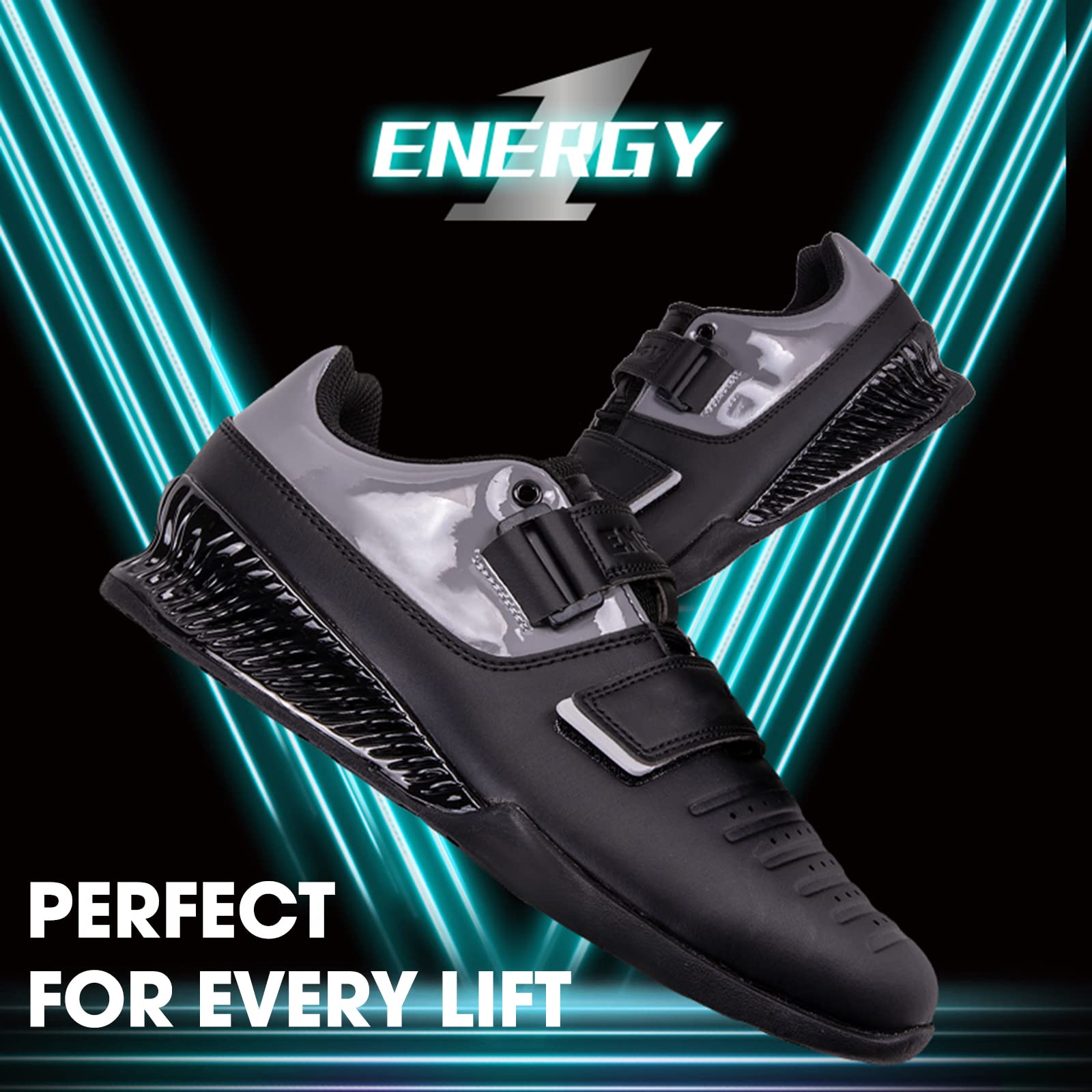 **Kcross Deadlift & Squat Shoes for Men & Women - Powerlifting Weightlifting Shoes for Hard Pulling, Weight Training & Gym Workouts - Perfect for CrossFit, Powerlifting & Strength Training**