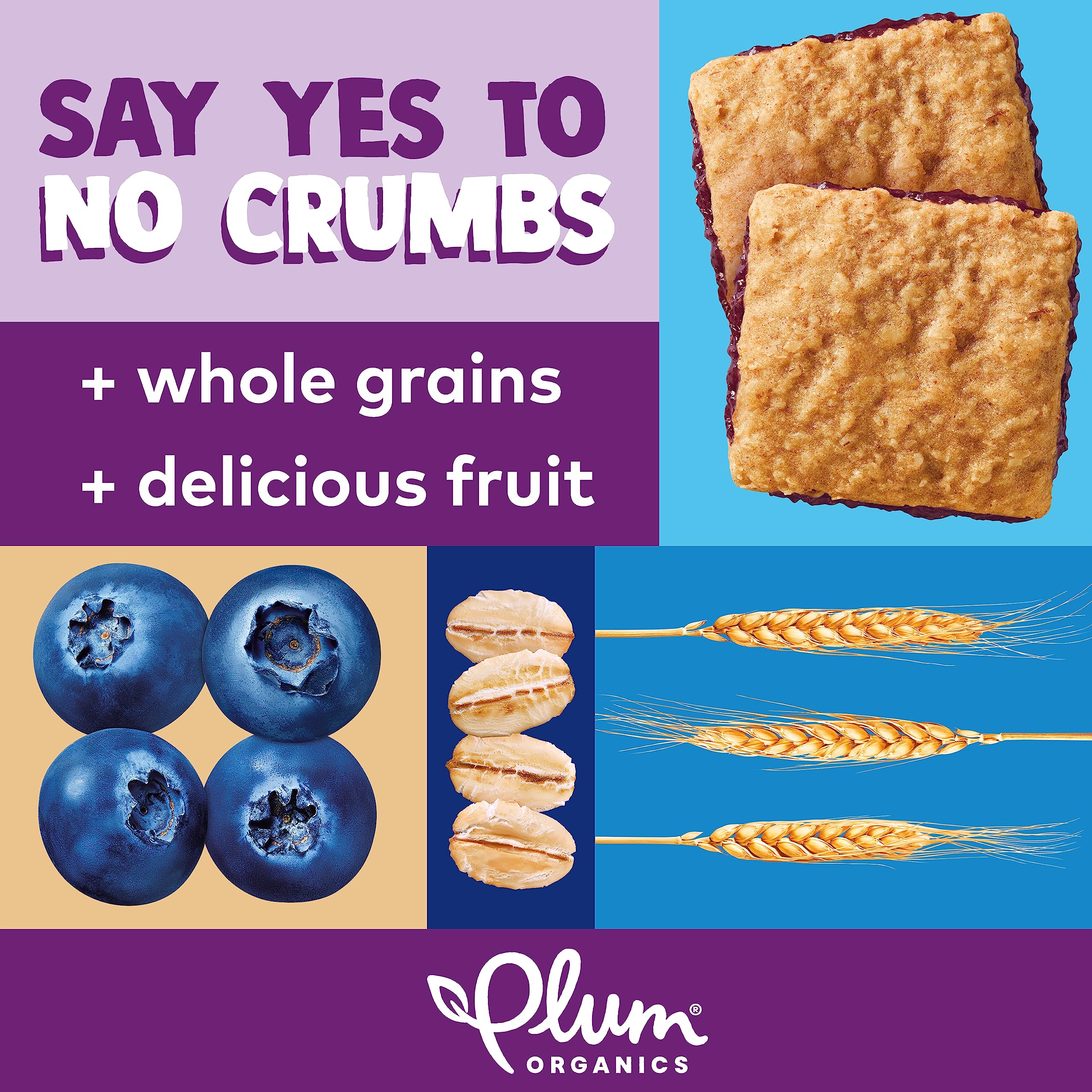 Organic Blueberry Oatmeal Toddler Snack Bars - Pack of 5 for On-the-Go Nutrition