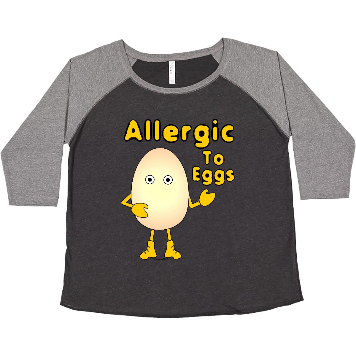 Allergic to Eggs Women's Plus Size T-Shirt - Fun Food Allergy Tee