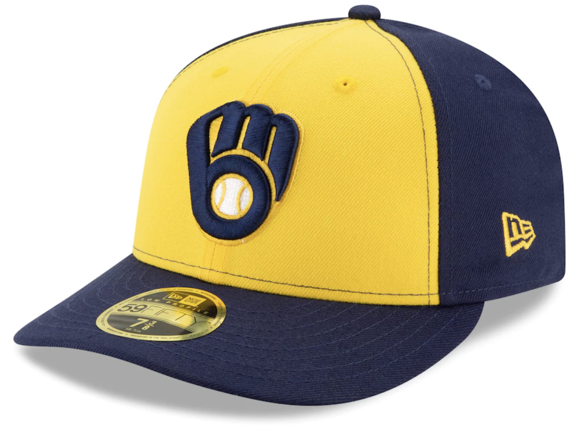 Milwaukee Brewers Alternate Yellow On-Field Low Profile Fitted Baseball Cap - Perfect for Games, Fan Gear & Casual Wear